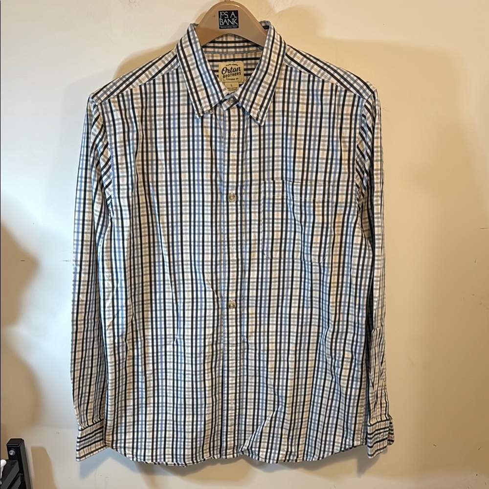 Orton Brothers Blue Plaid‎ Men's Shirt